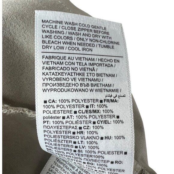 Athleta Avenue Wide-Leg Cropped Pants Beige Polyester Womens Casual Size Medium - Picture 6 of 15